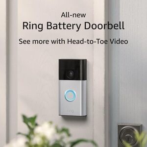 Ring Battery Doorbell, Satin Nickel